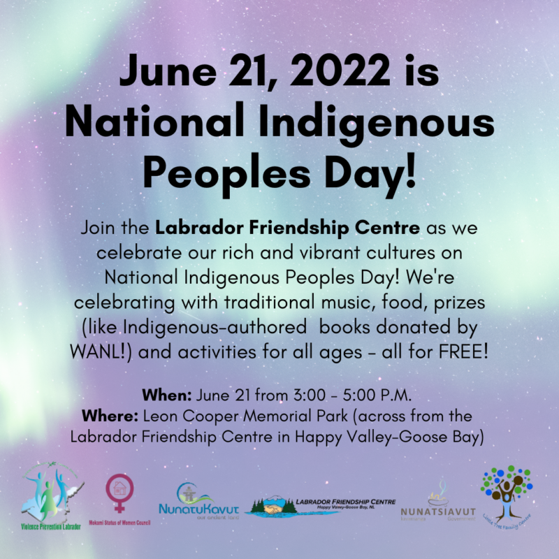 EVENT: Celebrate National Indigenous Peoples Day 2022! › WritersNL